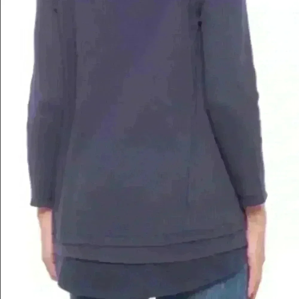 - C & C California Tiered Thermal Shirt Blue Sz SM - Picture 2 of 8